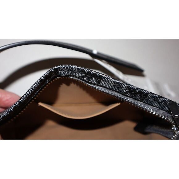 Michael Kors 556137C 001 Sz L/XL Black Signature MK Allover Print Belt Bag $88 - Picture 6 of 7